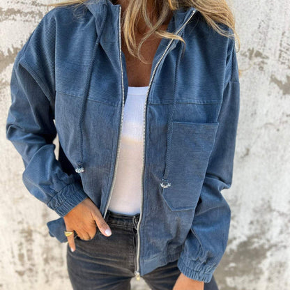 Damen-kapuzenjacke mit reißverschluss – damen