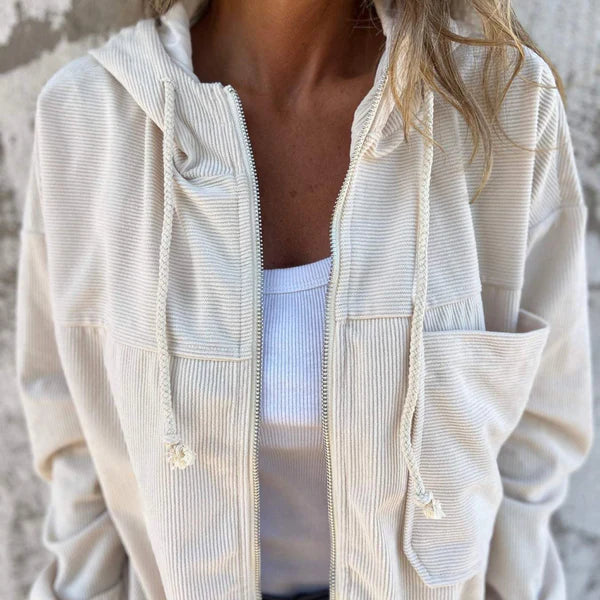 Damen-kapuzenjacke mit reißverschluss – damen