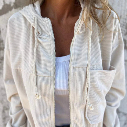 Damen-kapuzenjacke mit reißverschluss – damen