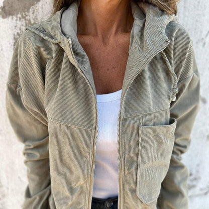 Damen-kapuzenjacke mit reißverschluss – damen