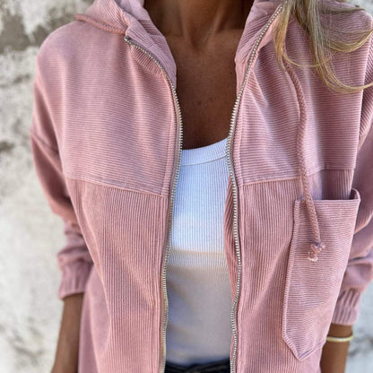 Damen-kapuzenjacke mit reißverschluss – damen