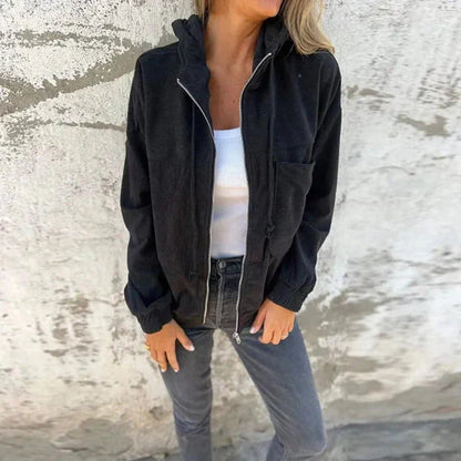 Damen-kapuzenjacke mit reißverschluss – damen