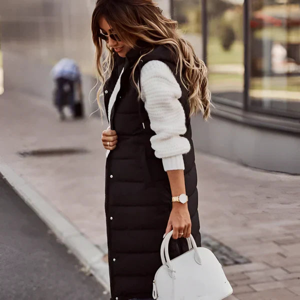 Knielange steppweste für damen – damen