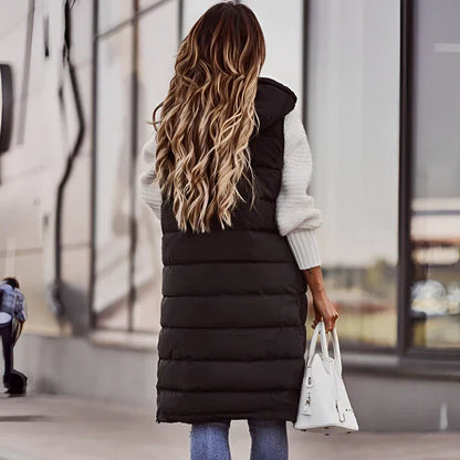 Knielange steppweste für damen – damen