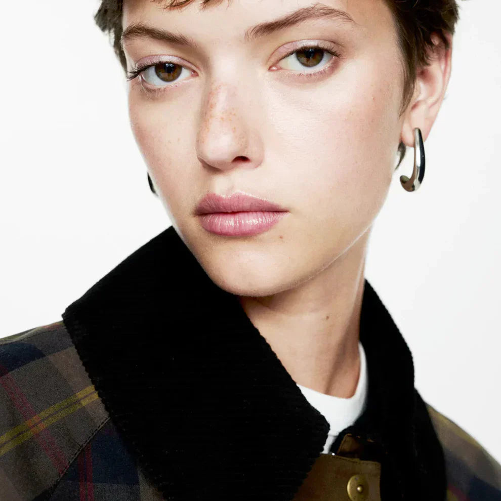 Damen-arbeitsjacke mit karomuster, oversize – damen