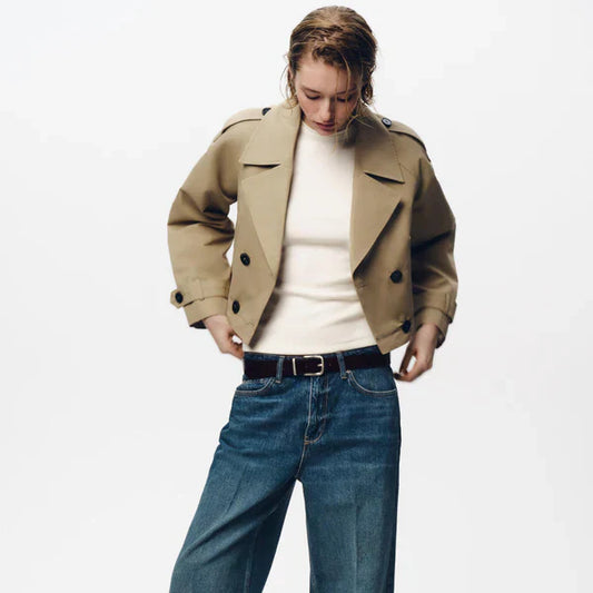 Damen-trenchcoat mit doppelter knopfleiste – damen