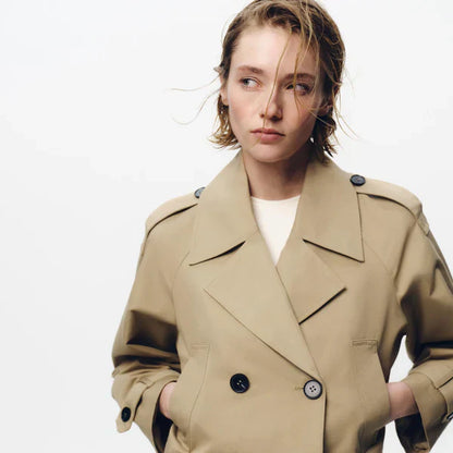 Damen-trenchcoat mit doppelter knopfleiste – damen