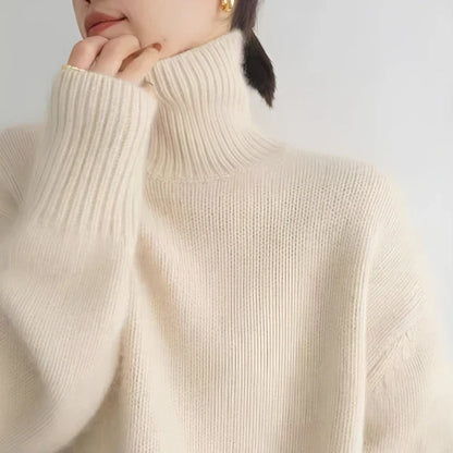 Weicher und warmer rollkragenpullover für damen