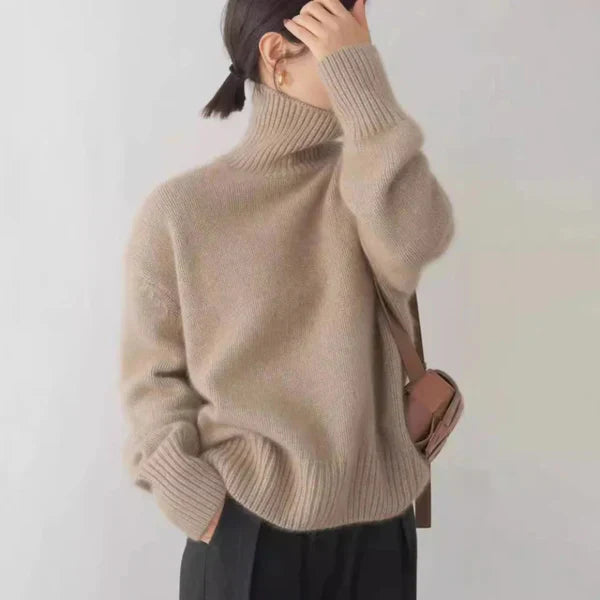 Weicher und warmer rollkragenpullover für damen