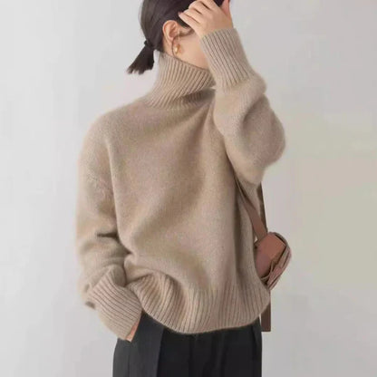 Weicher und warmer rollkragenpullover für damen