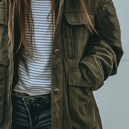 Utility-parka-schneejacke für damen mit kapuze - damen