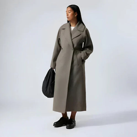 Oversize-wollmantel für damen, lässig-schick