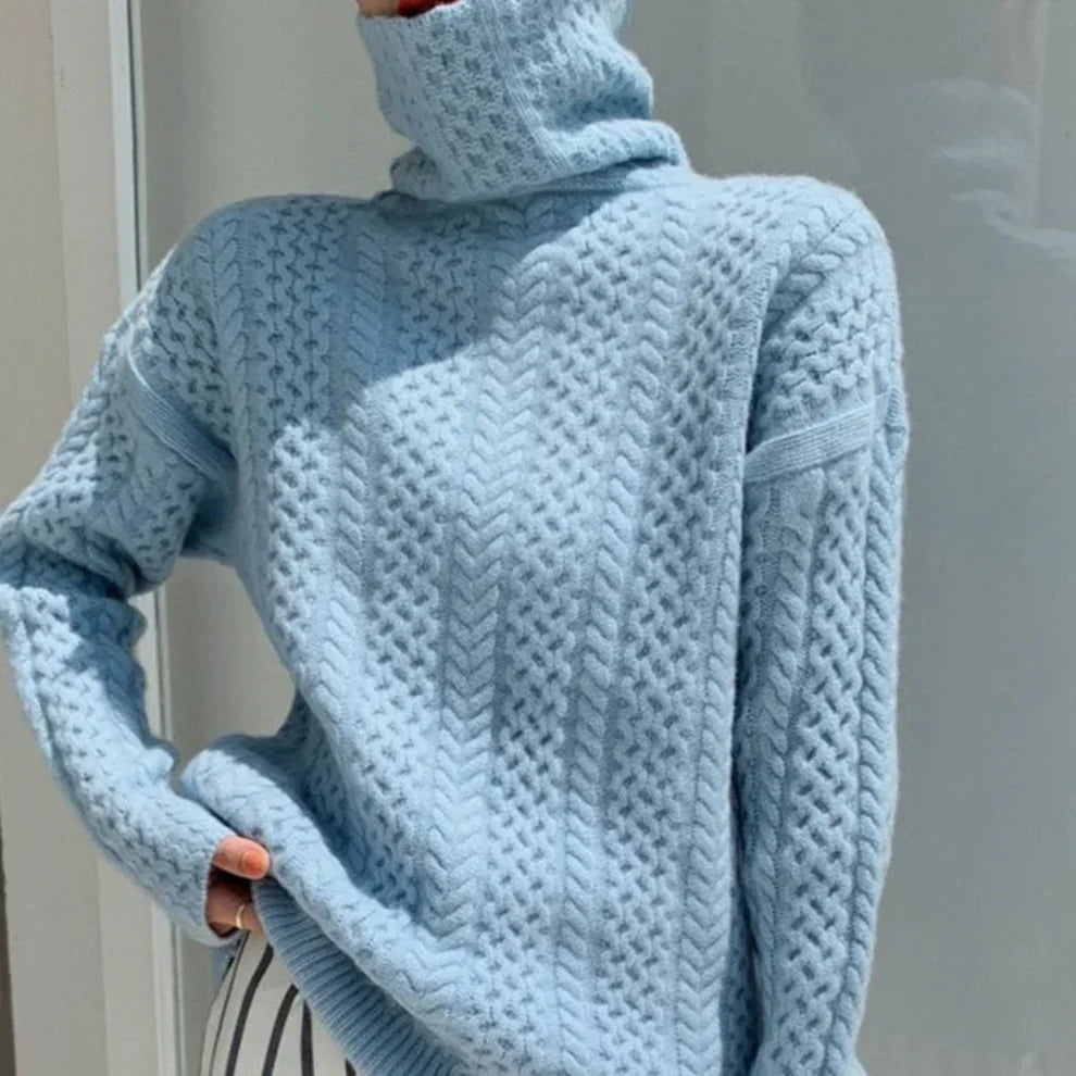 Damen-rollkragenpullover aus wolle, kuschelig für den winter – damen