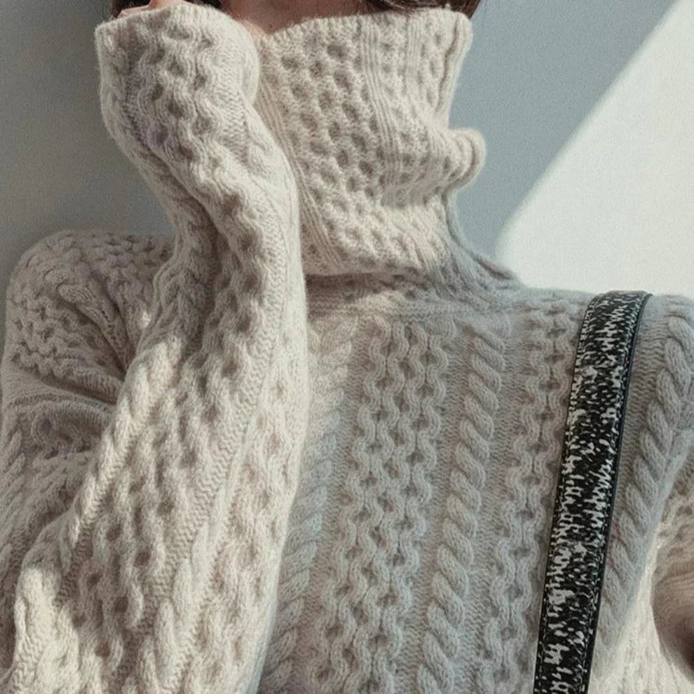 Damen-rollkragenpullover aus wolle, kuschelig für den winter – damen