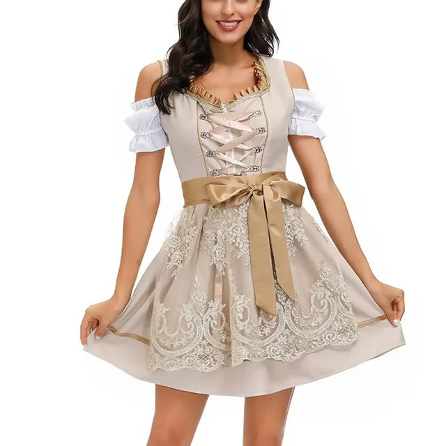Lennon | dirndl kleid mit floraler stickerei für frauen