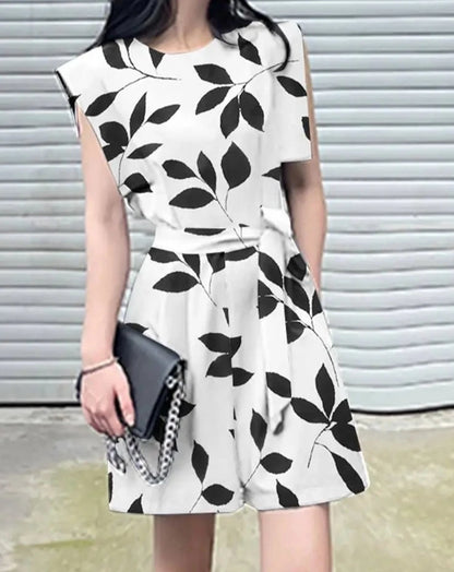 Lara - Weißer Floral-Print Jumpsuit