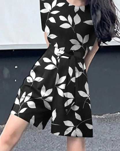 Lara - Weißer Floral-Print Jumpsuit