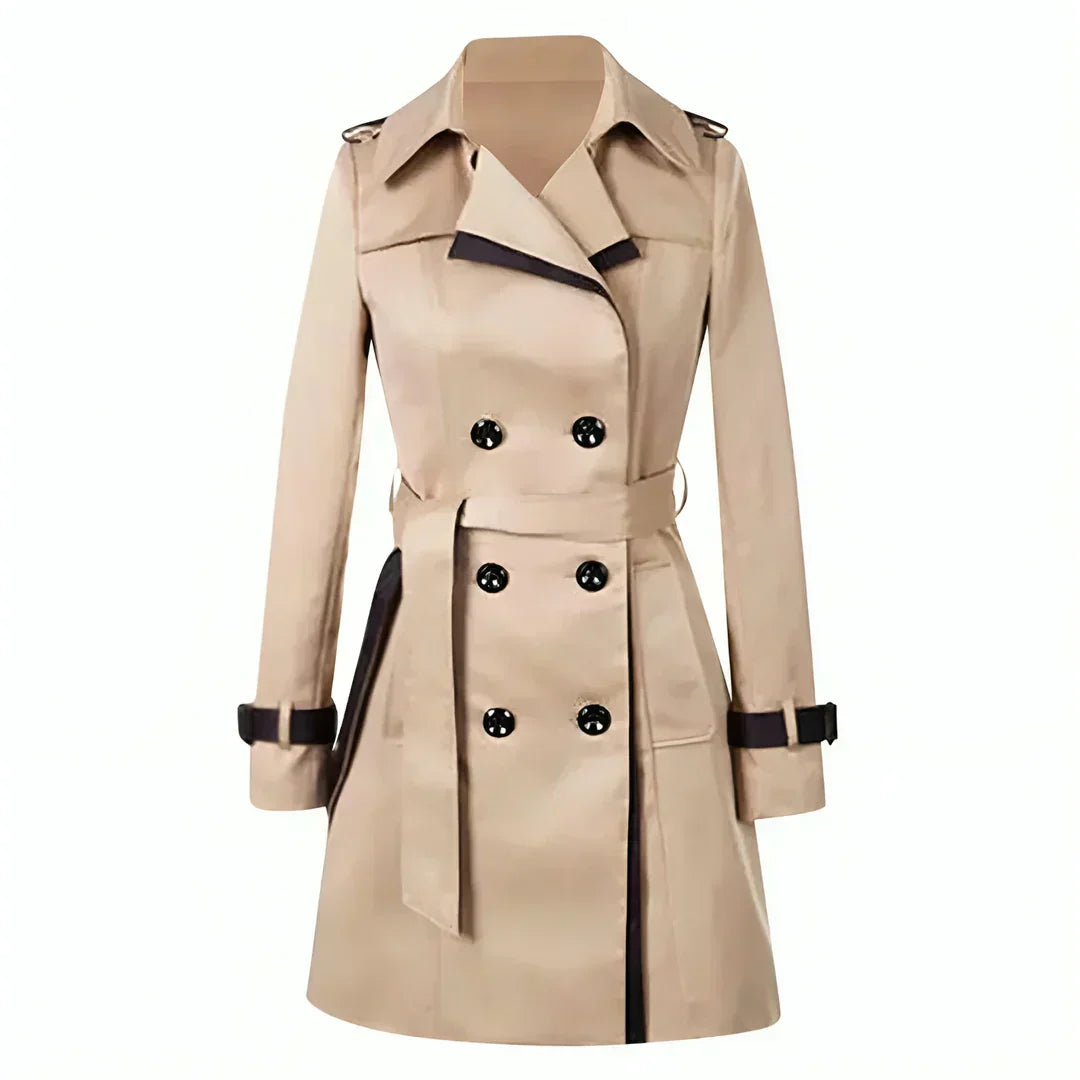 Damen winter-trenchcoat mit gürtel casual – entspannter stil mit wärme