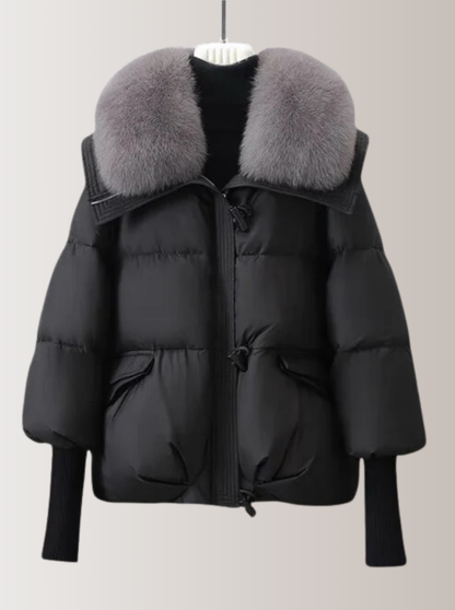 Winter-Steppjacke Schwarz - Vega