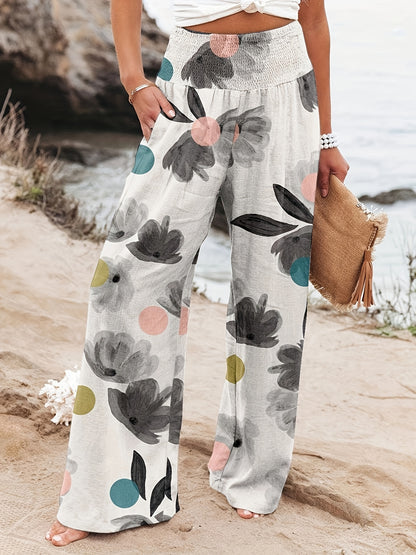 Weißer Blumenstrandhose - Helena