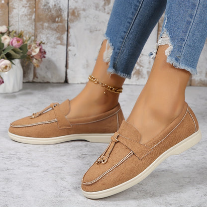 Beige Elegante Loafers - Anna