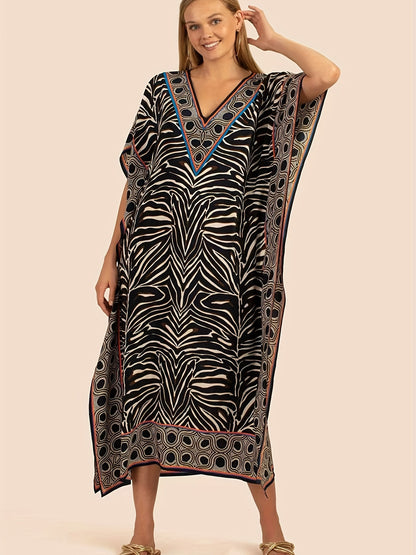 Schwarzer Zebra-Kaftan - Zara