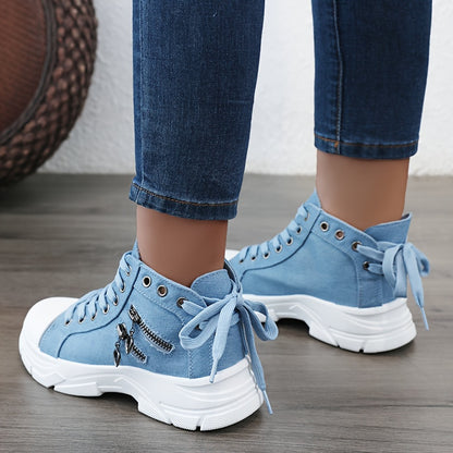 Denim-Blau Trend-Sneaker - Emma