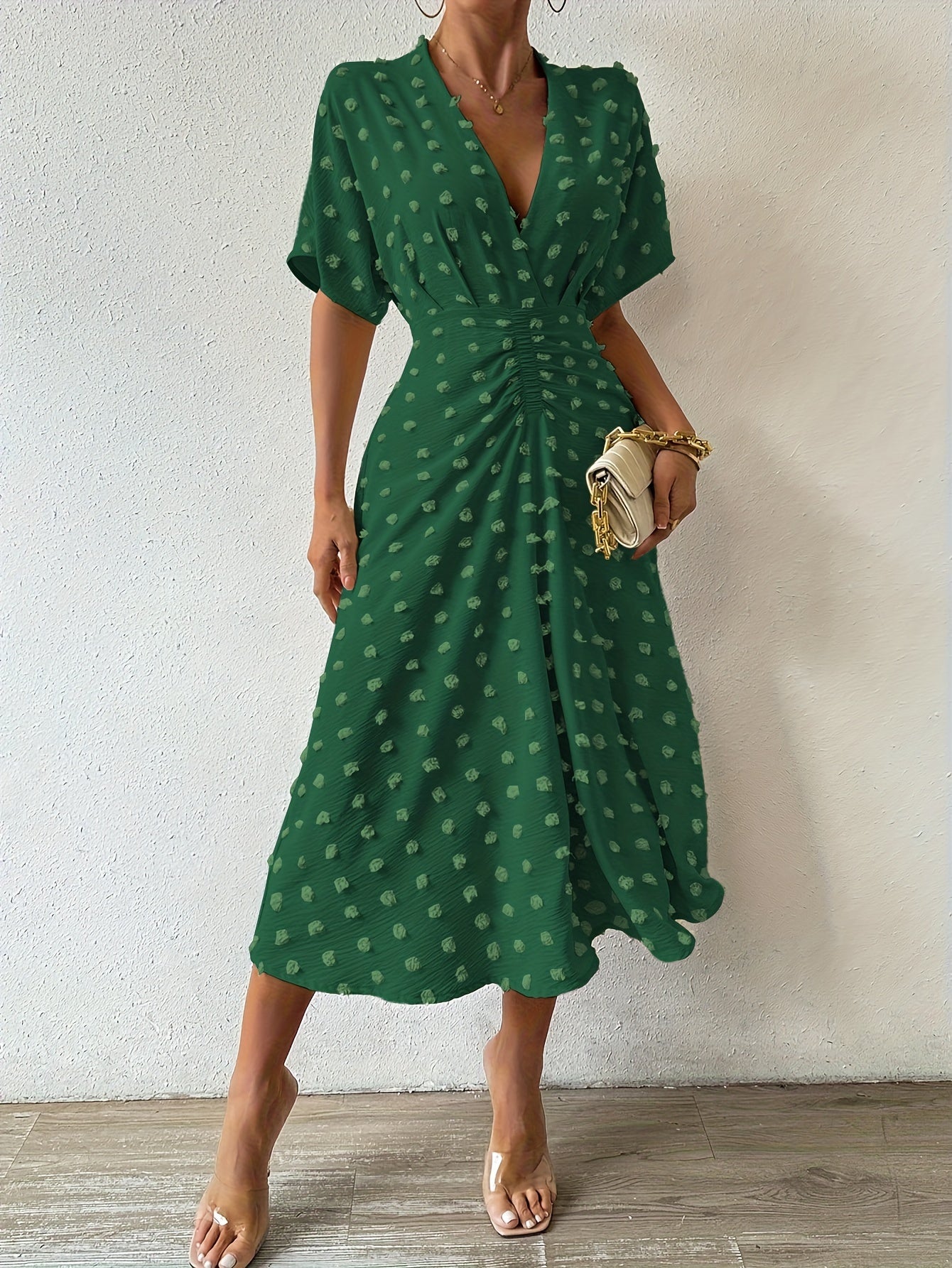 Sommerkleid Lila V-Ausschnitt - Amelie