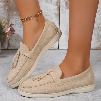 Beige Elegante Loafers - Anna