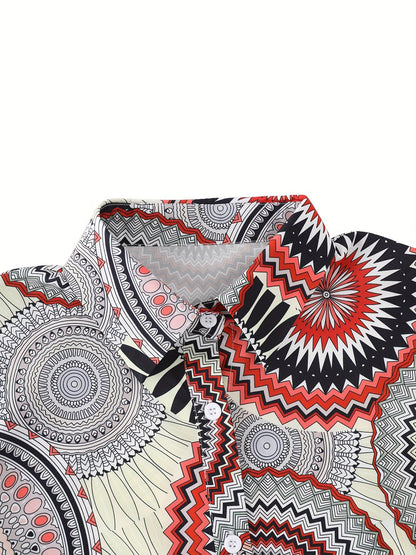 Bunte Geometrische Print-Bluse mit Krawattenfront - Zara