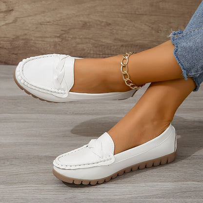 Weiße Damen Loafers - Mia