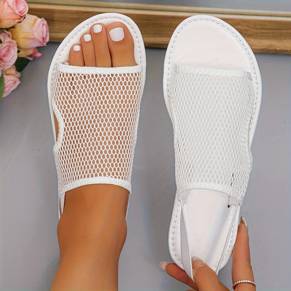 Gelbe Sandalen mit Netzdesign - Lila