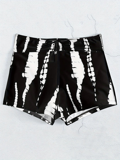 Weiße High-Waist Badeshorts - Jana