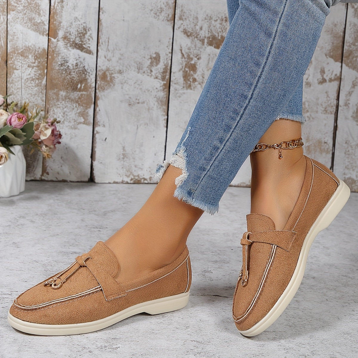 Beige Elegante Loafers - Anna