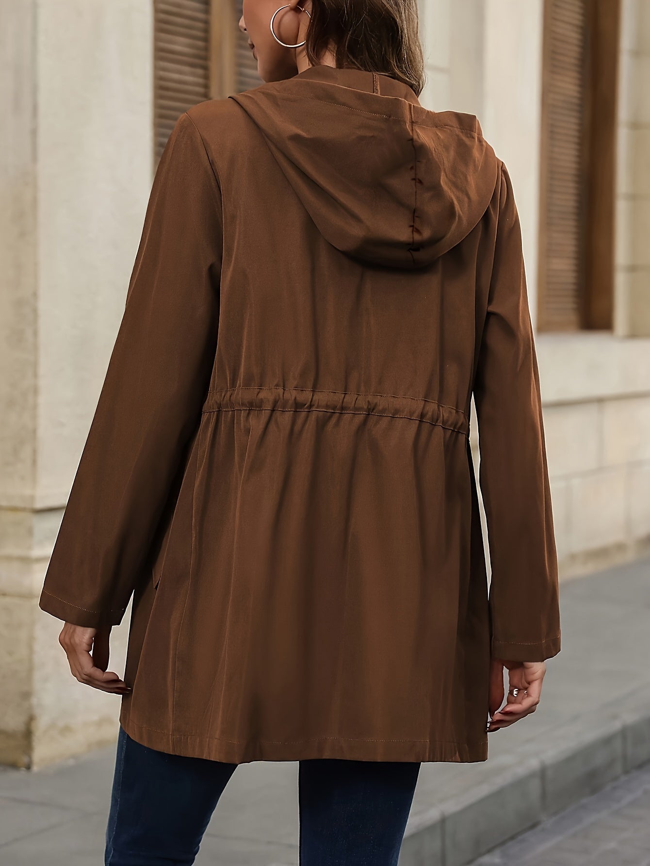 Modische Jacke mit Taillenzug und Knopfleiste – Perfekt für den Alltag