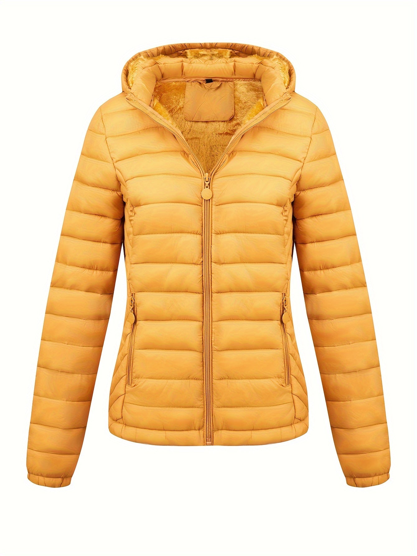Damen Zip-up hoodie puffy coat