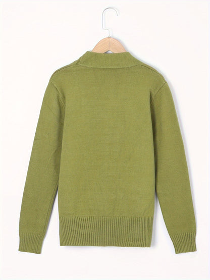 Schwarzer Rippstrickpullover – Emma