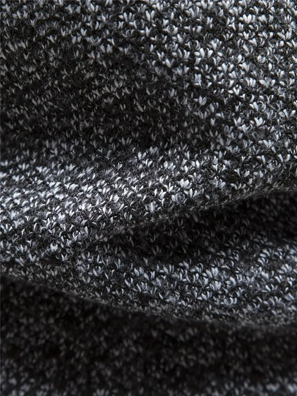 Herren-strickpullover mit hohem kragen und viertelreißverschluss – herren