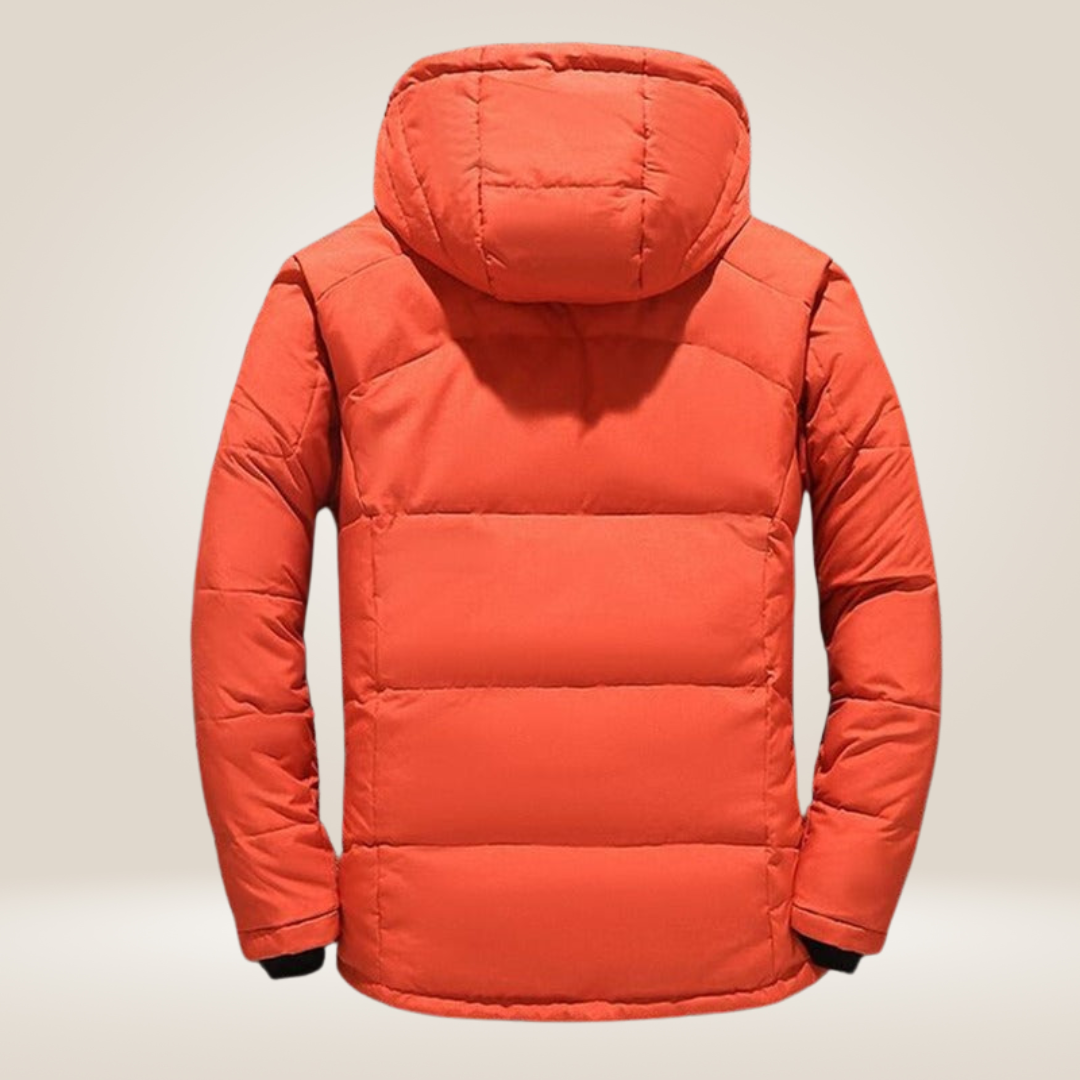 Warme Daunenjacke Orange - Leon