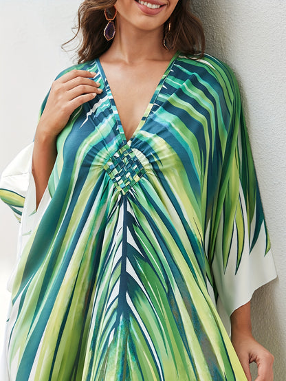 Grünes Palmen-Strandkleid - Laura