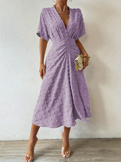 Sommerkleid Lila V-Ausschnitt - Amelie