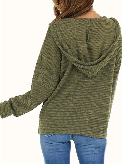 Grüner Zip-Up Kapuzenpullover - Lara