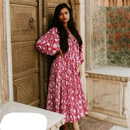 Gelbes Midi-Sommerkleid - Mia