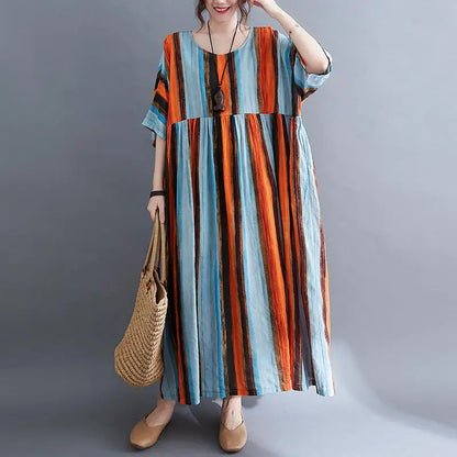 Sophie - Lässiges Maxikleid in Blautönen