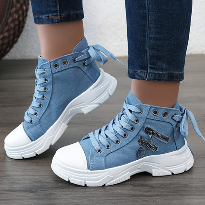 Denim-Blau Trend-Sneaker - Emma