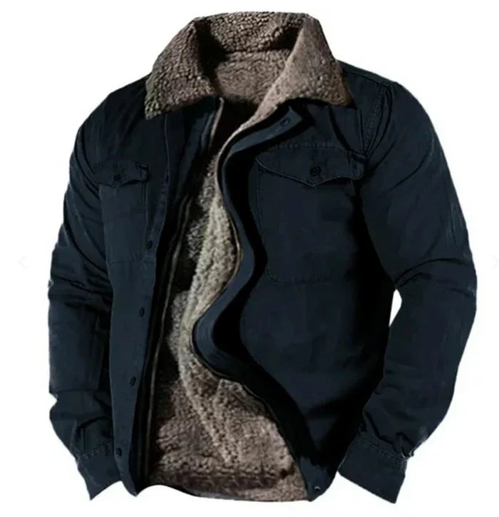 Klassische Westernjacke Khaki - Elias