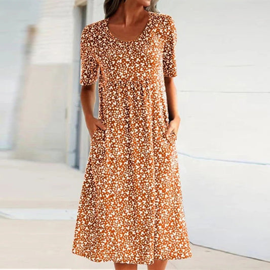 Gelbes Blumenkleid - Lena