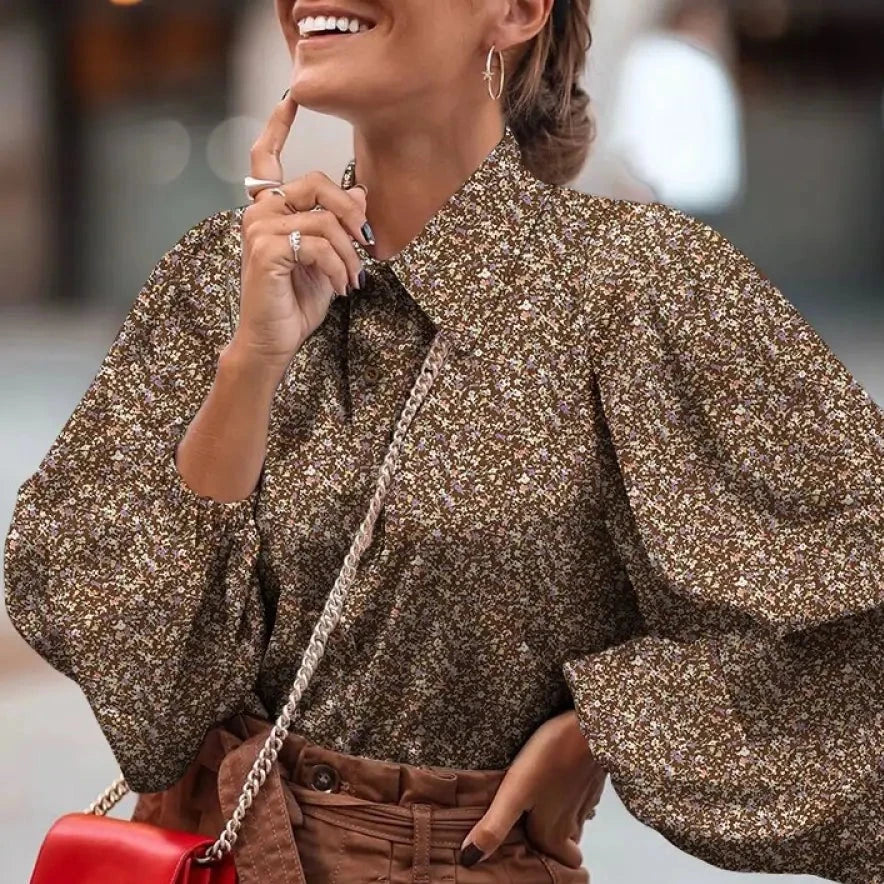 Weiße Bluse mit Punkten - Lena