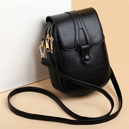 Mila - Klassische schwarze Bucket Crossbody
