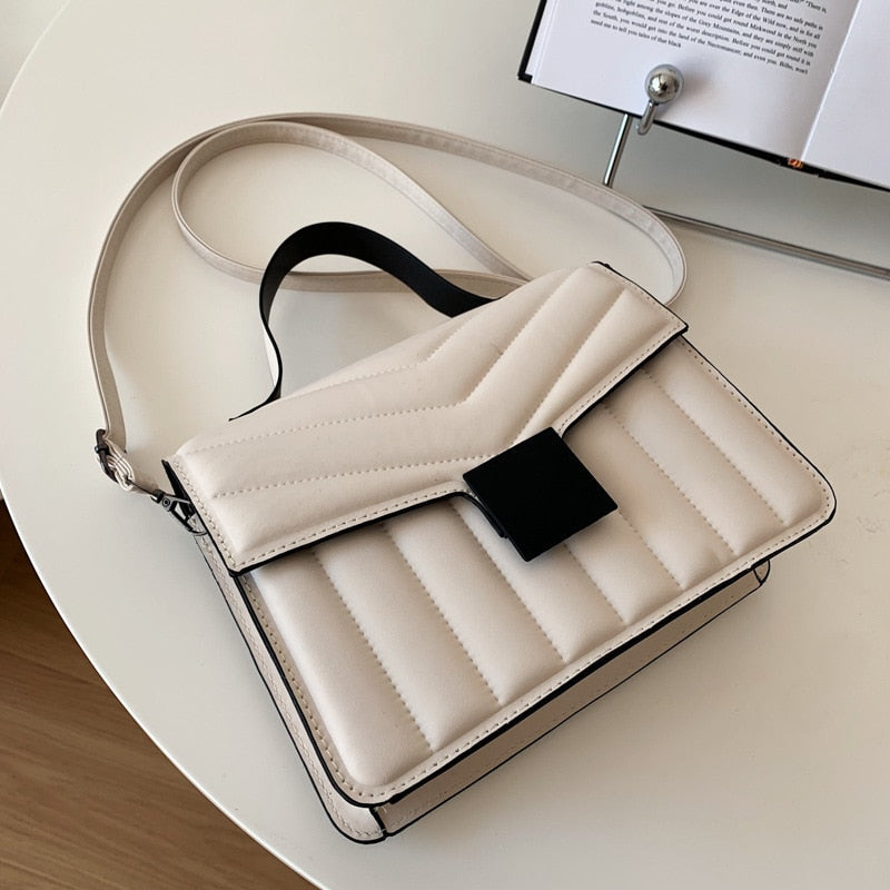 Sienna - Khaki Quilted Crossbody Bag